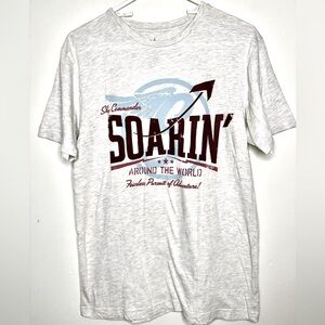 Disney Parks Soarin Around The World T-Shirt Size Men’s Small Grey Short Sleeve